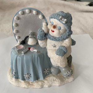 Snow Buddies Figurine At Vanity Make Up Dressing Table
